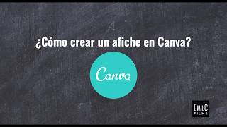 ¿Cómo crear un afiche en Canva [upl. by Nortyad778]