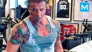 Sylvester Stallone Workouts for Creed amp Rambo  Muscle Madness [upl. by Suirtemid636]