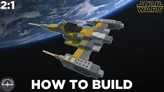 Naboo N1 starfighter  Minecraft Star Wars tutorial [upl. by Merdith]