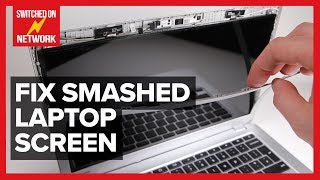 How to Replace a Broken Cracked or Smashed Laptop LCD screen  DIY display replacement at home [upl. by Eicrad]