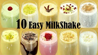 10 Easy Milkshake Recipe – How to Make Milkshake at Home [upl. by Mozelle935]