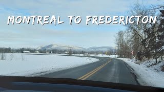 Travel Vlog Road Trip Montreal to Fredericton travel winterseason [upl. by Donahoe40]