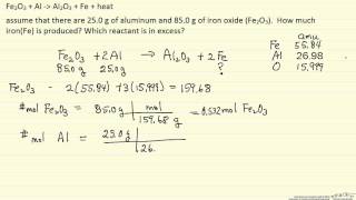 Calculate Mass of Product Formed Example [upl. by Muldon]