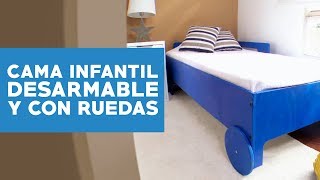 ¿Cómo hacer una cama infantil desarmable y con ruedas [upl. by Kathrine41]