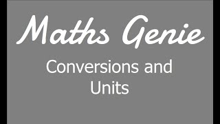 Conversions and Units [upl. by Winstonn30]