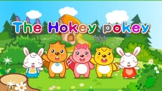 The Hokey Pokey  Sing Along Kids Dance Song with Lyrics  Cartoon Animation for Children [upl. by Nylek]