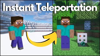 Minecraft Simple Redstone Teleporter Tutorial [upl. by Etat]