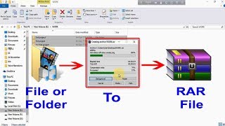 How to make RAR file Using WinRar  Convert File Or Folder To RAR [upl. by Courtund]