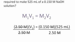 Dilution Problems  Chemistry Tutorial [upl. by Barth]