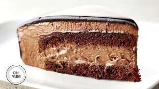 Professional Baker Teaches You How To Make CHOCOLATE MOUSSE CAKE [upl. by Barnaba]