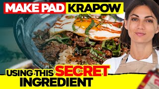 How To Make Pad Krapow  Thai Stir Fry Beef  PhadPhat Kra PaoKa PowGra Prow Recipe Wok Cooking [upl. by Unam]