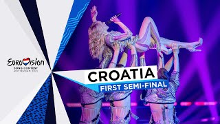 Albina  TickTock  LIVE  Croatia 🇭🇷  First SemiFinal  Eurovision 2021 [upl. by Roldan324]