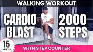 Walking Workout for Weight Loss  15 Minute Cardio Blast  2000 steps [upl. by Ainotal]