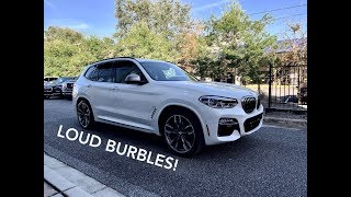 2019 BMW X3 M40i POV Drive Cold Start Revs and LOUD Burbles [upl. by Pentheas]