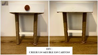 DIY  CREER UN PETIT MEUBLE EN CARTON [upl. by Riker]