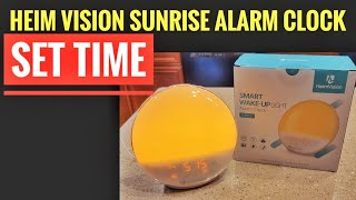 SET TIME Heim Vision Sunrise Alarm Clock 80S CHANGE TIME [upl. by Atir]