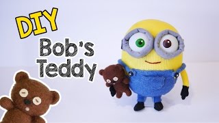 DIY Minion Bobs Teddy Bear Tim  Needle Felting Tutorial [upl. by Drapehs675]