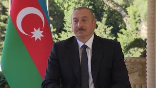 Azerbaijani President Ilham Aliyev ‘We never deliberately attacked civilians’ [upl. by Thorn72]