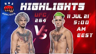 Sean Omalley vs Kris Moutinho  UFC 264  quotMoving forward like a Green Hair Zombiequot [upl. by Eugirne302]