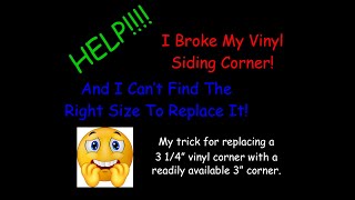 How to REPLACE a BROKEN vinyl siding corner [upl. by Lina]