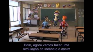 Como evacuar a escola em caso de incêndio [upl. by Nessim]