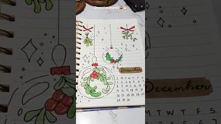 December bullet journal 🍒🎅🏼 diy artandcraf artandcraft handmade artascraft artandcraftideas [upl. by Ainessej]