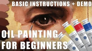 Oil Painting for Beginners  Basic Techniques  Step by Step Demonstration [upl. by Alakim]