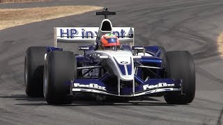 2004 WilliamsBMW FW26 F1 V10 w Aggressive TC Sound driving up Goodwood Hillclimb [upl. by Asiuol841]