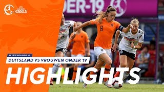 Highlights Duitsland  Vrouwen onder 19 2572019 Halve finale EK [upl. by Ylhsa]