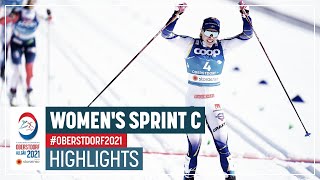 Sundling powers to gold  Women’s Sprint C  2021 FIS Nordic World Ski Championships [upl. by Stiles]