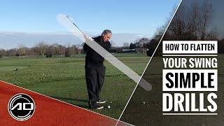 How To Flatten Your Golf Swing  Simple Drills [upl. by Ayote]