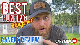 BEST HUNTING SLINGSHOT Range amp Review [upl. by Llenyl]