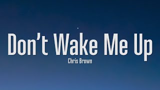 Chris Brown  Dont Wake Me Up Lyrics [upl. by Aisekal]