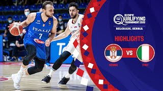 Serbia  Italy  Finals  Full Highlights  FIBA Olympic Qualifying Tournament 2020 [upl. by Dino352]