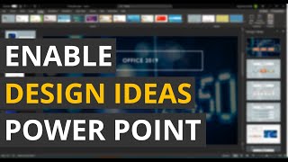 How to enable design ideas in PowerPoint 2019 365  2016 [upl. by Chang]