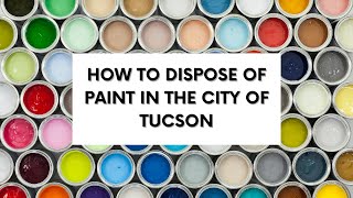 How to Dispose of Paint [upl. by Atterg]