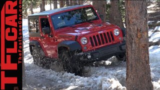 2015 Jeep Wrangler Rubicon Hard Rock Snowy amp Muddy Colorado OffRoad Review [upl. by Wiltshire]