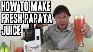 How to Make Fresh Papaya Juice in the Omega VSJ843 [upl. by Hardigg341]