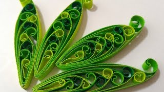 Twisted quilling leaf tutorial [upl. by Onitselec]