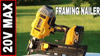 DEWALT 20V MAX CORDLESS 21 DEGREE FRAMING NAILER Model DCN21PL [upl. by Sergias]