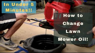 How to Change Lawn Mower Oil  Troy Bilt TB 230  UNDER 5 MINUTES [upl. by Stochmal]