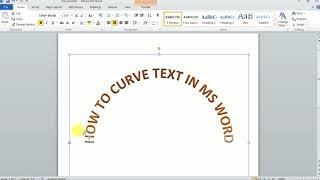 How to Write Curve Text in MS Word [upl. by Ahsinam]