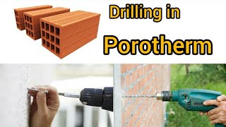 Porotherm Brick  Drilling  Nailing  Solution [upl. by Asennav]