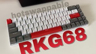 Royal Kludge RKG68 Hotswappable Mechanical Keyboard Review With Gateron Red Switches [upl. by Gainer]