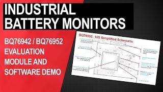 BQ76942  BQ76952 battery monitors Evaluation module and Battery Management Studio BQStudio [upl. by Henrique]