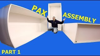 IKEA PAX Wardrobe Assembly PART 1 [upl. by Sandro]