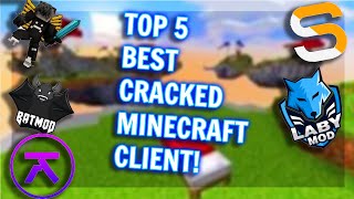 TOP 5 BEST CRACKED MINECRAFT CLIENT [upl. by Eenolem]