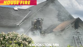 Saturday Crookston House Fire Possible Cause Not Expected Until Monday [upl. by Kantos472]