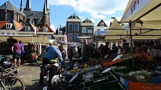 The Netherlands  Market in Delfts old town center [upl. by Ginny]