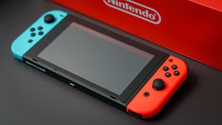 Nintendo Switch with Neon Blue amp Red JoyCon Detailed Unboxing [upl. by Roobbie903]